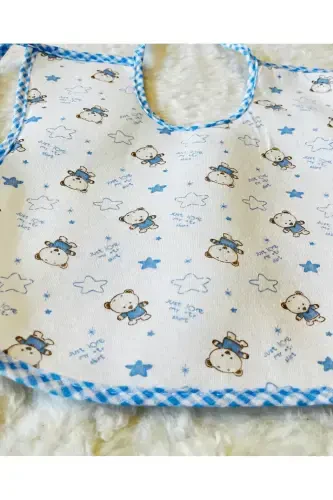 6-Pack Bear Print Waterproof Sleeved Baby Bibs (Girls & Boys) - 6