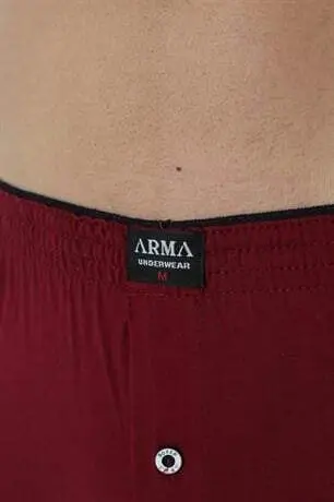 6-Pack Burgundy Men's Jersey Towel Waist Boxer 100% Cotton - 4