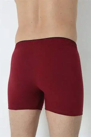 6-Pack Burgundy Men's Jersey Towel Waist Boxer 100% Cotton - 9