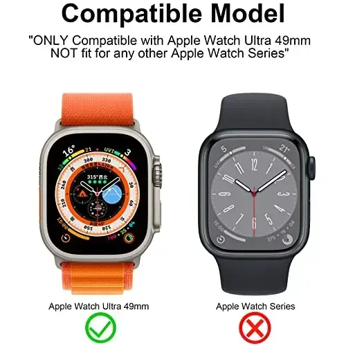 6 Pack Case for Apple Watch Ultra 3/Ultra 2/Ultra 49mm Built-in Tempered Glass Screen Protector, Rontion Full Coverage Scratch Resistant Hard PC Protective Bumper Cover for Apple Watch 49mm Accessories - 2