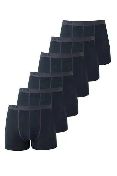 6-Pack Charcoal Grey Men's Boxer with Lycra-Stretch Fabric - 2