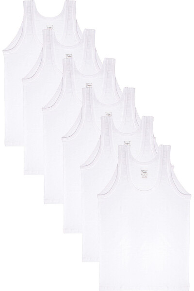 6 Pack Classic White Men's Undershirt - 1