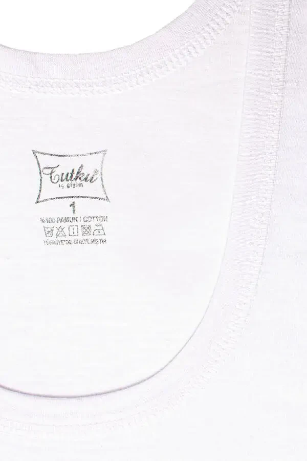 6 Pack Classic White Men's Undershirt - 2