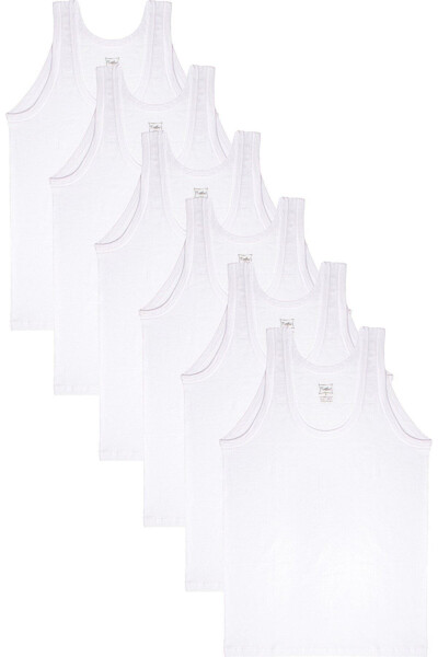 6 Pack Classic White Men's Undershirt - 1