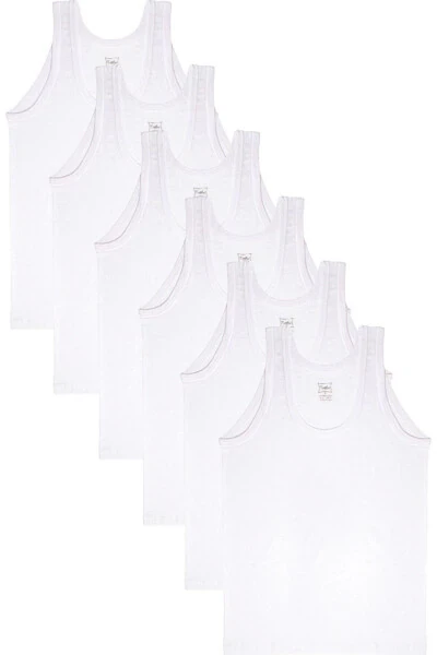 6 Pack Classic White Men's Undershirt - TUTKU