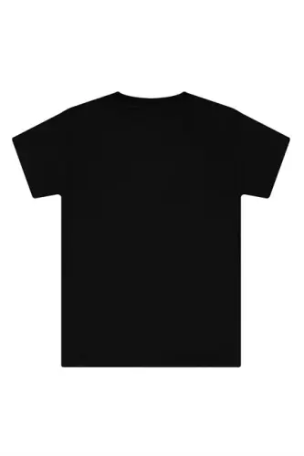 6 Pack Crew Neck Boys Black T-Shirt Short Sleeve 100% Cotton - 3