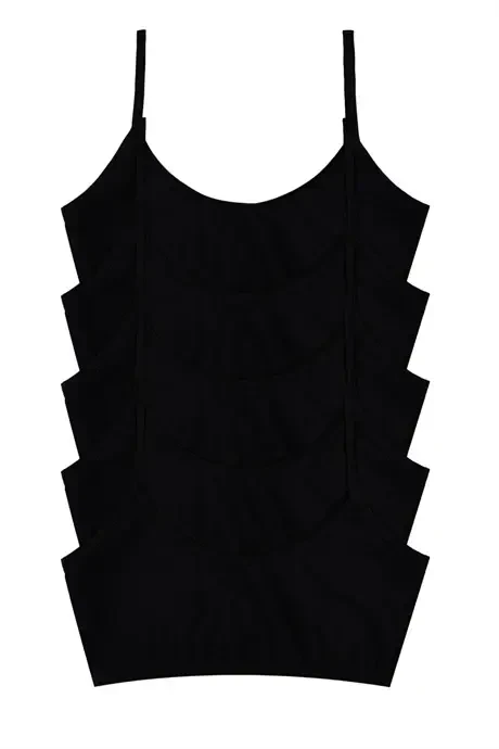 6-Pack Girls Black Padded Training Bras - 3