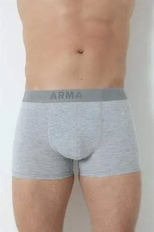 6-Pack Gray Men's Boxer Briefs with Stretch Fabric - 3