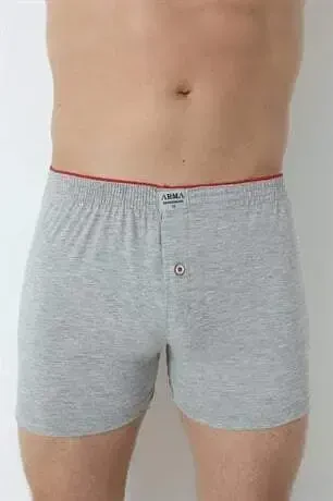 6-Pack Gray Men's Combed Cotton Towel-Waist Boxer Briefs 100% Cotton - 3