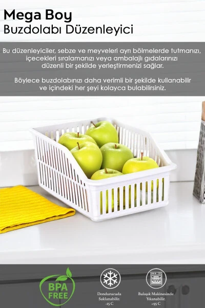 6 Pack Mega Boy Refrigerator, Cabinet Organizer, Large Refrigerator Organizer - MELENI HOME (1)