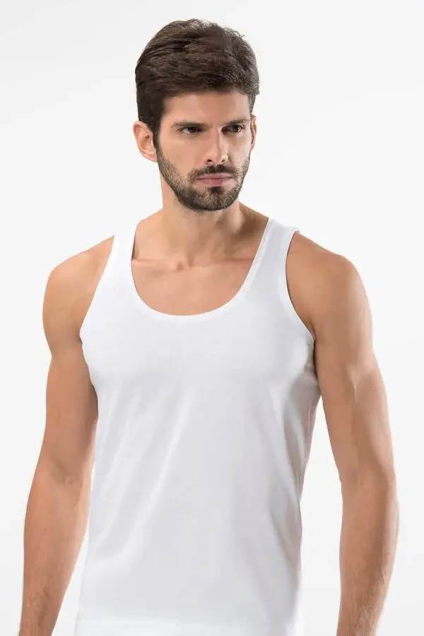 6 Pack Men's Cotton Undershirt - 1