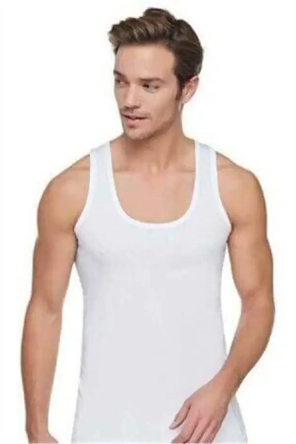 6 Pack Men's Cotton Undershirt - 2