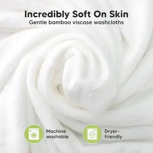 6-Pack мягкие детские салфетки для умывания, вискоза из бамбука - для детей, полотенца для новорожденных, для душа, многоразовые салфетки для лица для малышей, нежные для кожи, салфетки для умывания для младенцев, 10x10 (фисташковый) - MODAZONE (1)