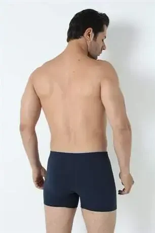 6 Pack Navy Blue Men's Penye Towel Waist Boxer %100 Cotton - 13