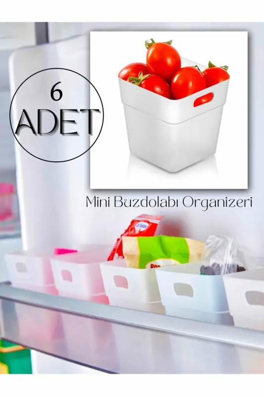 6 Pack Refrigerator Door Organizer, 6-Piece Refrigerator Organizer And Bathroom Organizer - ARVALE