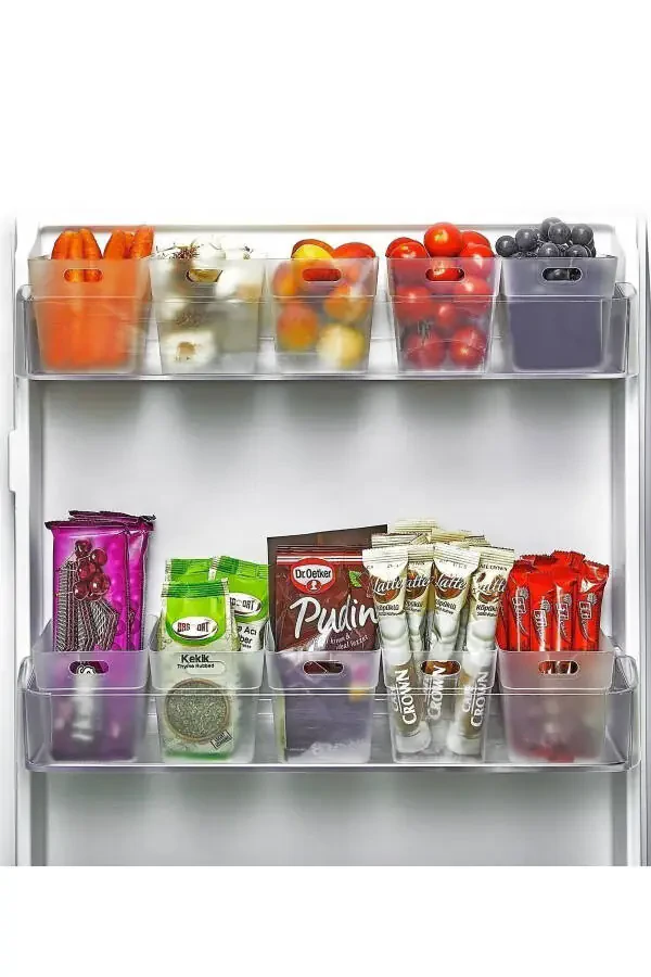6 Pack Refrigerator Door Organizer - Refrigerator Organizer And Bathroom Organizer - 2