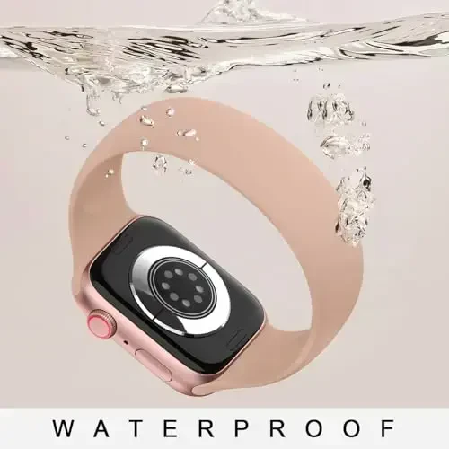 6 Pack Silicone Solo Loop Bands Watch Band 40mm 38mm 41mm 44mm 45mm 46mm 42mm 49mm bilan mos keladi, Soft Stretchy Strap Sport iWatch Series 10 9 8 7 6 SE 5 Ultra 4 3 2 1 uchun almashtirish bilaguzuk - 2