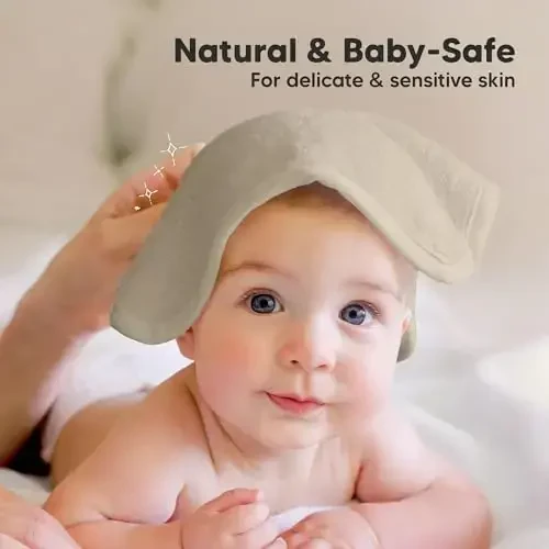 6-Pack Soft Baby Washcloths, Viscose from Bamboo - Kids, Newborn Bath Towels, Infant Shower, Toddler Reusable Face Towel, Gentle on Skin, Face Wash Cloths for Babies, 10x10 (Hills) - 5