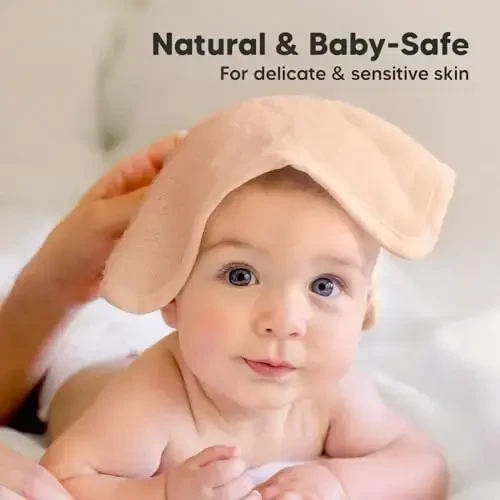 6-Pack Soft Baby Washcloths, Viscose from Bamboo - Kids, Newborn Bath Towels, Infant Shower, Toddler Reusable Face Towel, Gentle on Skin, Face Wash Cloths for Babies, 10x10 (Mellow) - 5