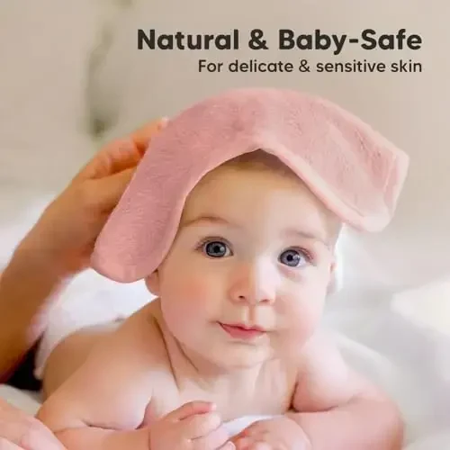 6-Pack Soft Baby Washcloths, Viscose from Bamboo - Kids, Newborn Bath Towels, Infant Shower, Toddler Reusable Face Towel, Gentle on Skin, Face Wash Cloths for Babies, 10x10 (Rosy) - 5