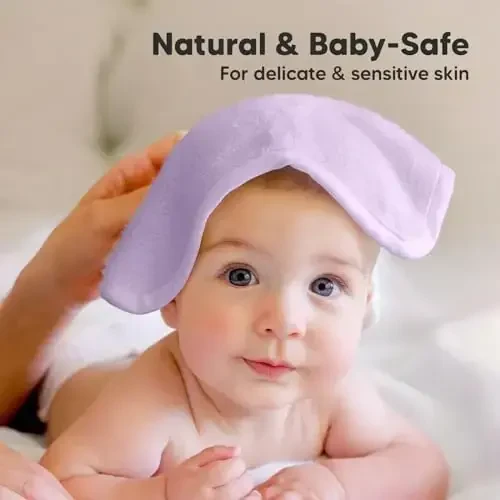 6-Pack Soft Baby Washcloths, Viscose from Bamboo - Kids, Newborn Bath Towels, Infant Shower, Toddler Reusable Face Towel, Gentle on Skin, Face Wash Cloths for Babies, 10x10 (Soft Lilac) - 5