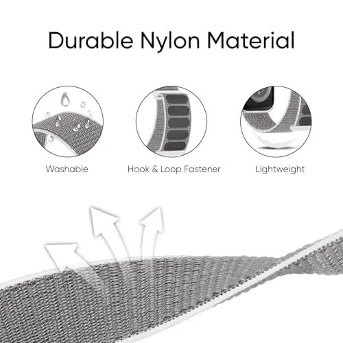 6 Pack Sport Nylon Loop Band Compatible with Apple Watch Band for Women Men | 38mm 40mm 41mm 42mm 44mm 45mm 46mm 49mm Adjustable Breathable Braided Straps for iWatch Series 12/11/10/9/8/7/6/5/4/SE/Ultra - 2