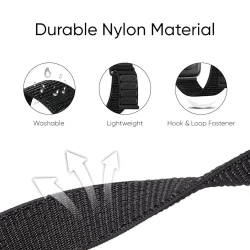 6 Pack Sport Nylon Loop Band Compatible with Apple Watch Bands 38mm 40mm 41mm 42mm 44mm 45mm 46mm 49mm for Women Men, Adjustable Breathable Braided Straps for iWatch Series 10/9/8/7/6/5/4/3/SE/Ultra - 2