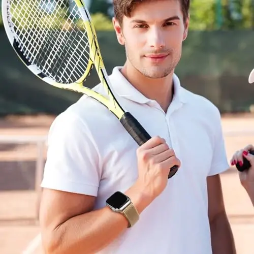 6 Pack Sport Nylon Loop Band Совместим с ремешками для Apple Watch 38 мм 40 мм 41 мм 42 мм 44 мм 45 мм 46 мм 49 мм для женщин и мужчин, регулируемые дышащие плетеные ремешки для iWatch Series 10/9/8/7/6/5/4/3/SE/Ultra - 5