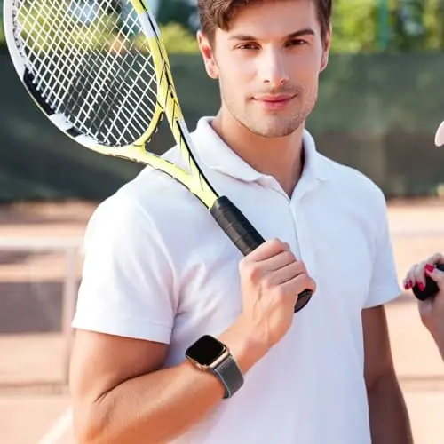 6 Pack Sport Nylon Loop Band Совместимый с Apple Watch Bands 38mm 40mm 41mm 42mm 44mm 45mm 46mm 49mm для Женщин и Мужчин, Регулируемые Дышащие Плетеные Ремешки для iWatch Series 10/9/8/7/6/5/4/3/SE/Ultra - 4