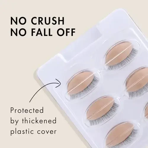 6 Pairs of Embagol Double-layer Replacement Eyelids Replaced Eyelids for Lash Extension Practice Lash Mannequin Head Training for Beginners - 4