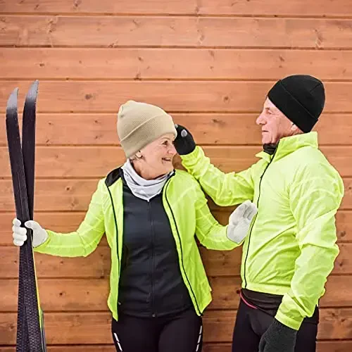 6 Pieces Women Knit Beanie Hats Touchscreen Gloves Set for Winter Cute Hats Soft Skull Cap Gifts for Christmas - 5