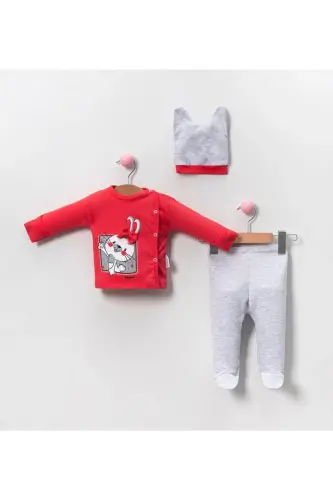 6-PIECE BABY BIRTH SET (HOSPITAL OUTFIT, MOM&BABY CARE SHOULDER AND BACKPACK, BLANKET, SOCKS AND HANDKERCHIEF)-BEIGE - BOMBINOO (1)