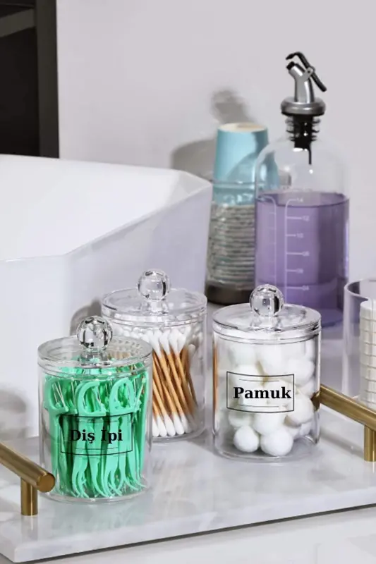 6-Piece Bathroom Set Cotton Swab Makeup Cotton Cotton - 2