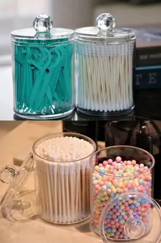 6-Piece Bathroom Set Cotton Swab Makeup Cotton Cotton - 5