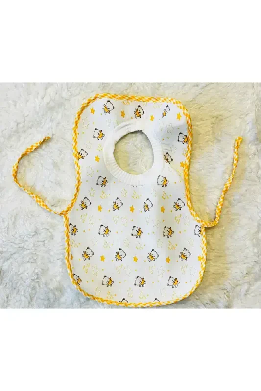 6-Piece Bear Print Waterproof Over-The-Head Baby Toddler Bib - 4