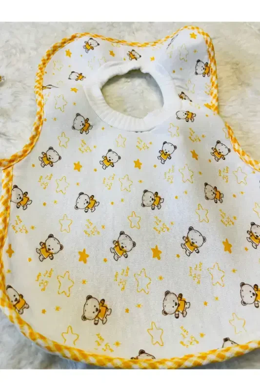 6-Piece Bear Print Waterproof Over-The-Head Baby Toddler Bib - 5
