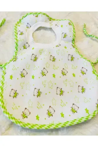 6-Piece Bear Print Waterproof Over-The-Head Baby Toddler Bib - 8