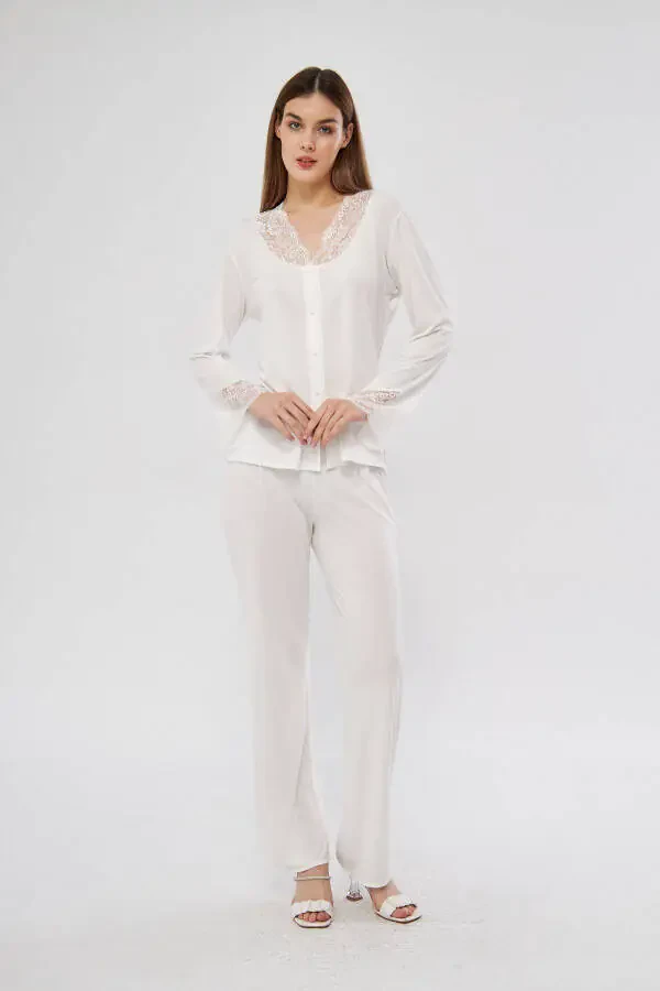 6-Piece Cotton Nightgown Dressing Gown Pajama Set Shorts Set Bride's Dowry Set - 4