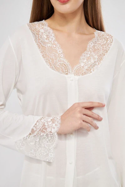 6-Piece Cotton Nightgown Dressing Gown Pajama Set Shorts Set Bride's Dowry Set - 5