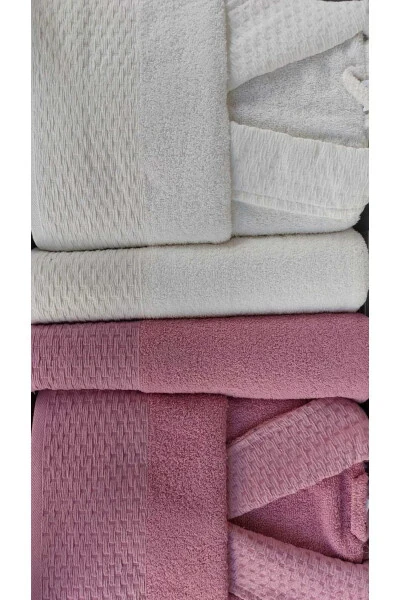 6 Piece Double Person Family Bathrobe Set - Modazone