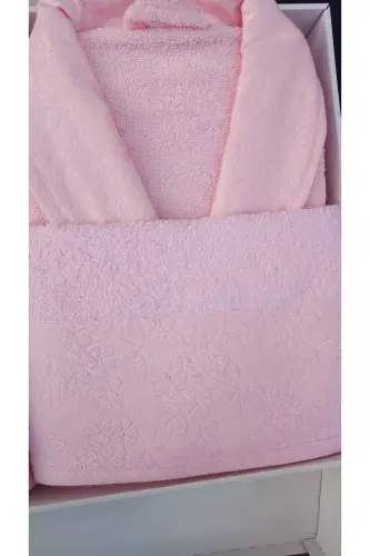 6 Piece Double Size Dowry Family Bathrobe Set-Gray - 3