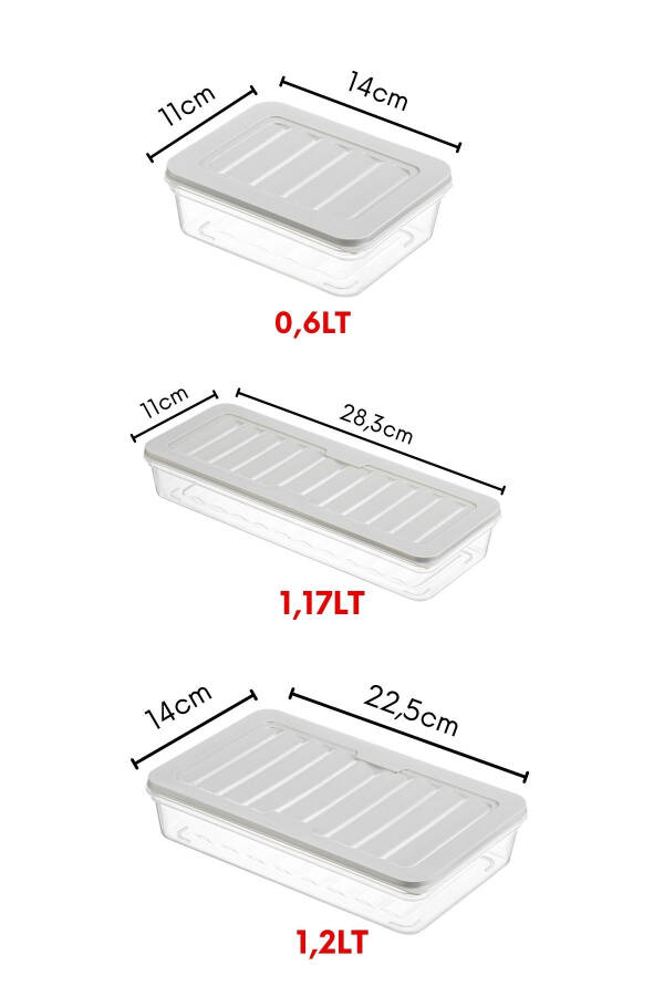 6-Piece Freshbox Microwave and Freezer Safe Storage Container Set 4 Cream - 14