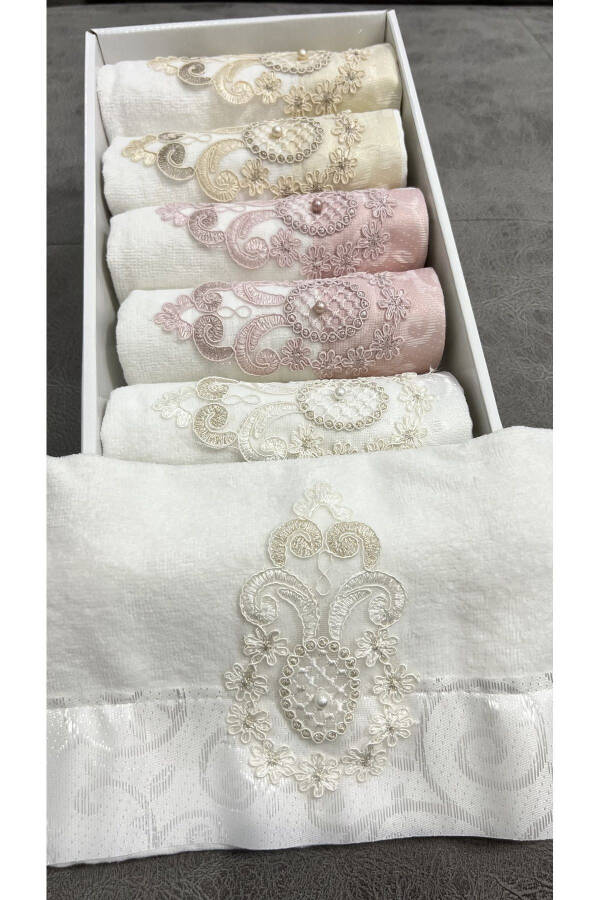 6-Piece Lace 30x50 Boxed Kitchen Towel Set - 4