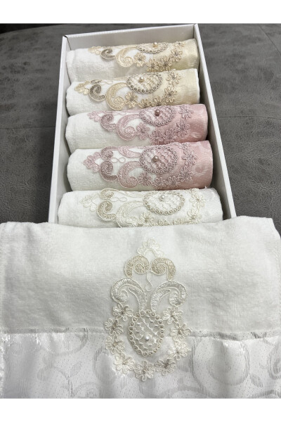 6-Piece Lace 30x50 Boxed Kitchen Towel Set - 10