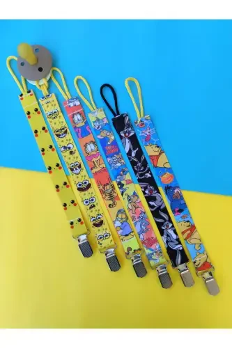 6-Piece Pacifier Clip Set - Pacifier Holder - Pacifier Chain (Boy) - 3BABY (1)
