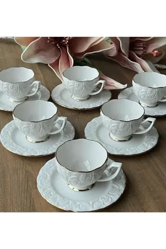 6-Piece Porcelain Coffee Cup Set 