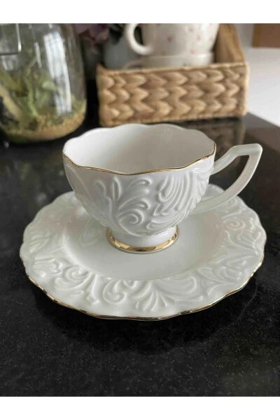 6-Piece Porcelain Coffee Cup Set - 12