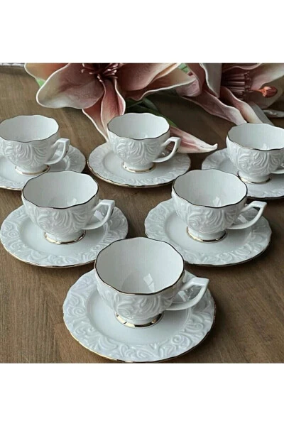 6-Piece Porcelain Coffee Cup Set - İPEK PORSELEN