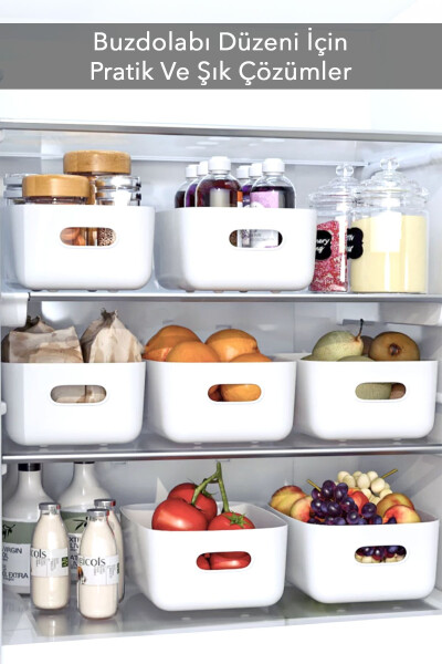 6-Piece Refrigerator Door Organizer Storage Container White 6 x 4 Litre - MELENI HOME (1)