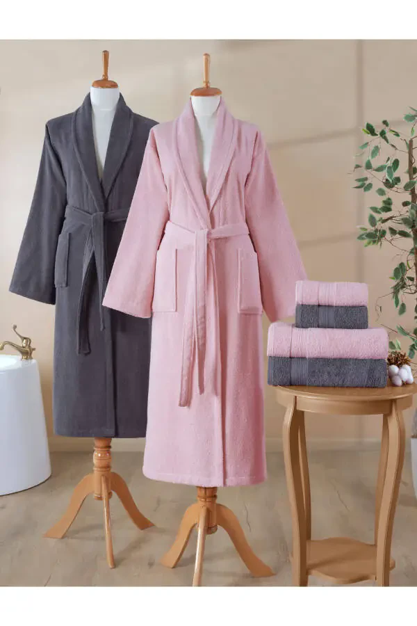 6-Piece Terry Bathrobe Set 100% Certified Cotton - 3